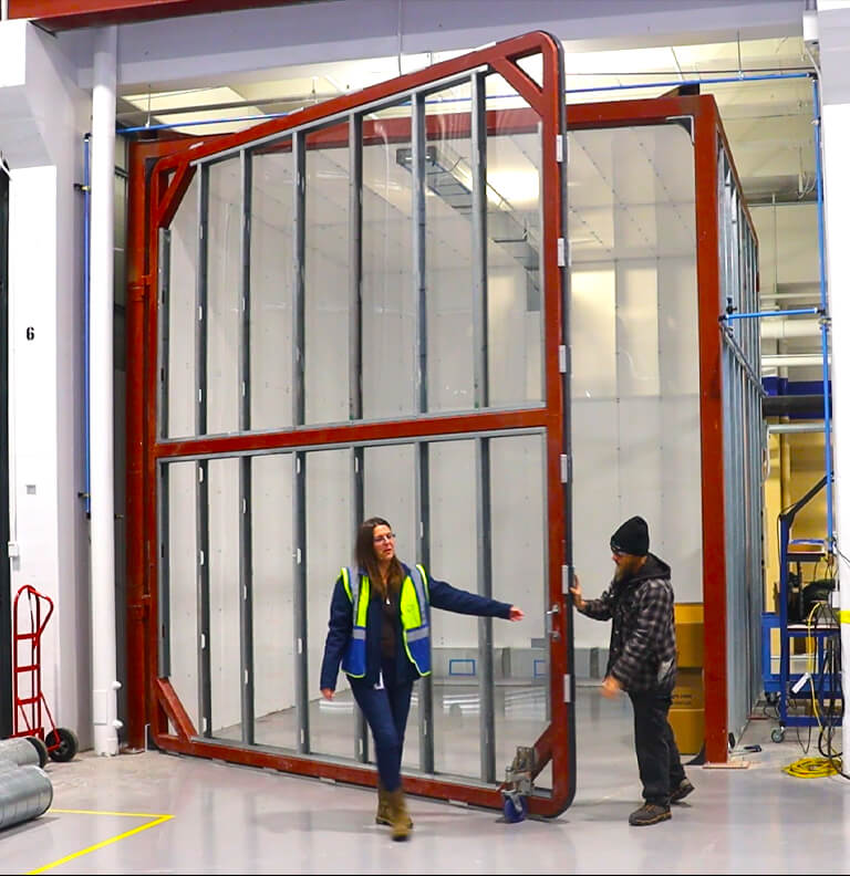 The specialized SF₆ photo-acoustic leak-detection chamber at Pennsylvania Switchgear’s Canonsburg, Pennsylvania, facility is designed to identify extremely small sulfur hexafluoride leaks in high-voltage circuit breakers during factory testing.